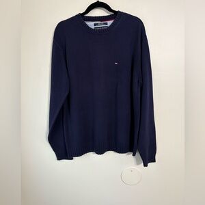 Tommy Hilfiger Men's Dark Blue Crewneck Sweater Size Large